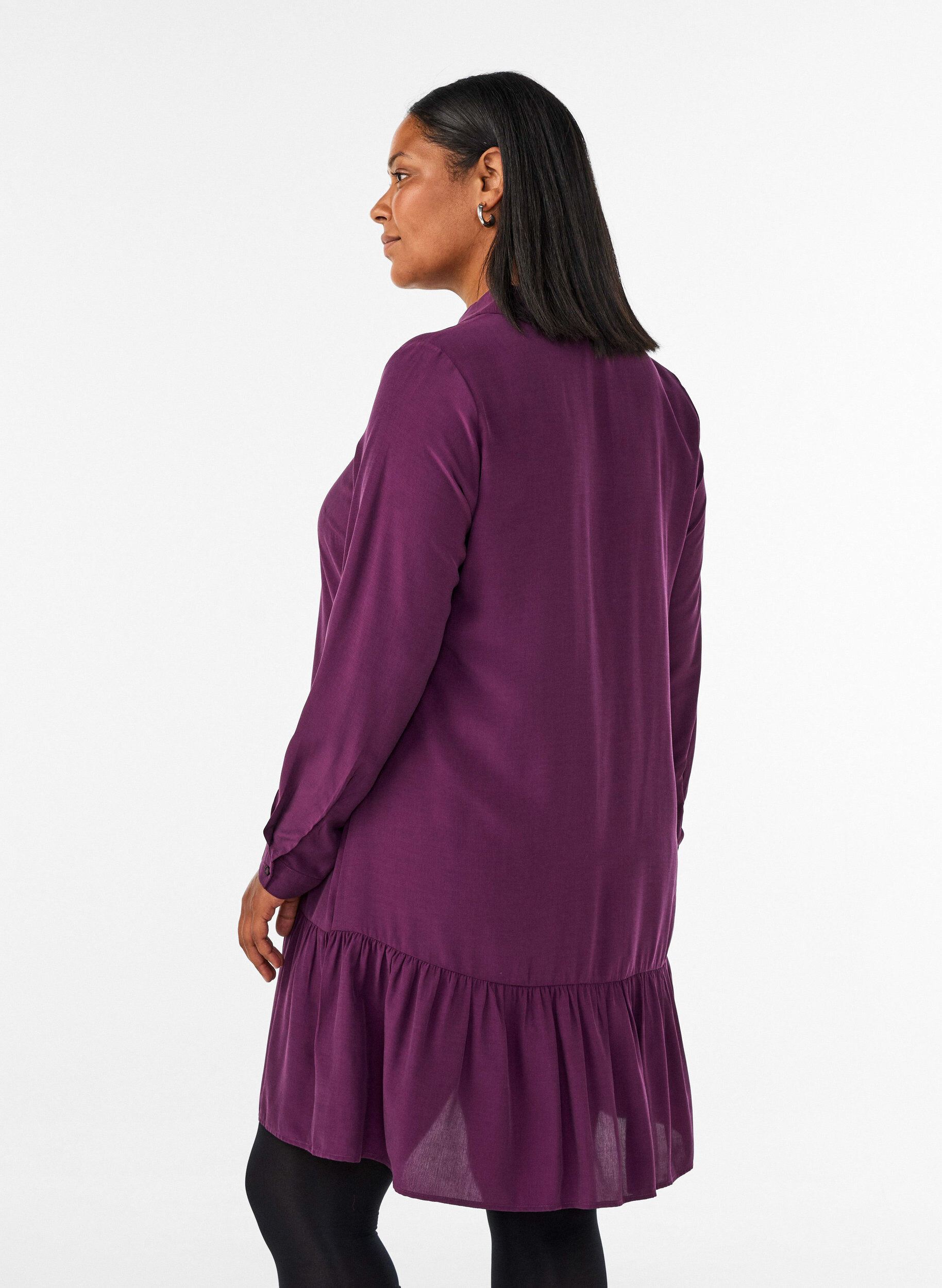 ZizziRobe chemise courte avec volants, Violet, Model image number 2