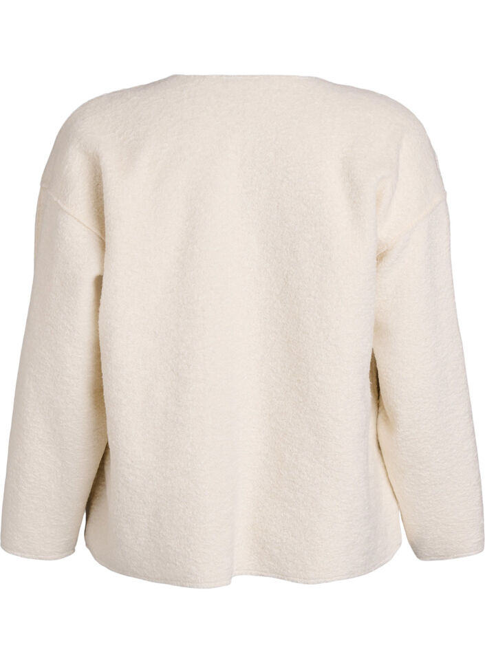 Cardigan ample avec poches, Vanille, Packshot image number 1