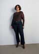 Bluse aus Mesh mit Print, Braun, Model image number 1