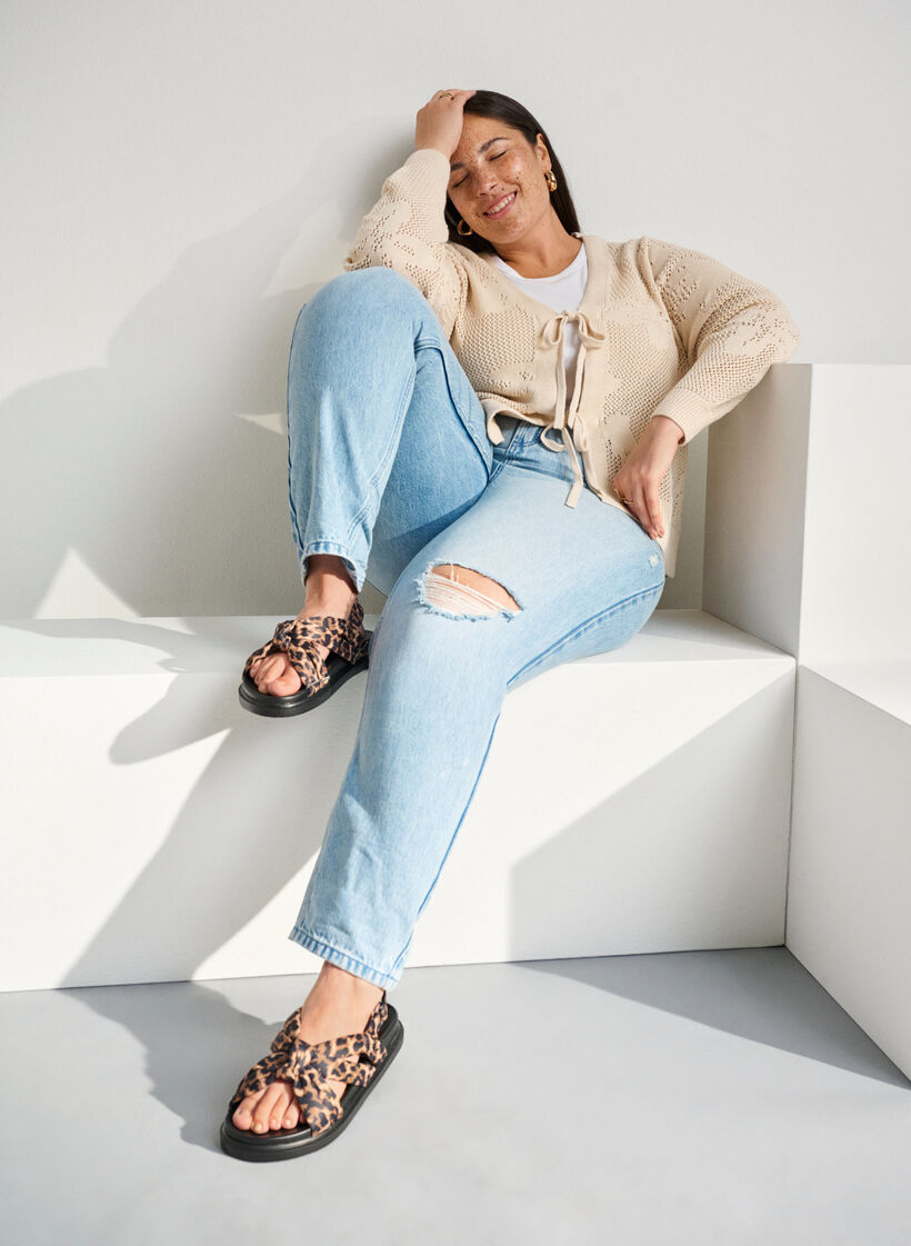 Extra Weite - Sandale mit Knotendetail, Braun, Image image number 0