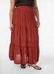 Langer Rock mit Gummizug am Bund, Rot, Model image number 2