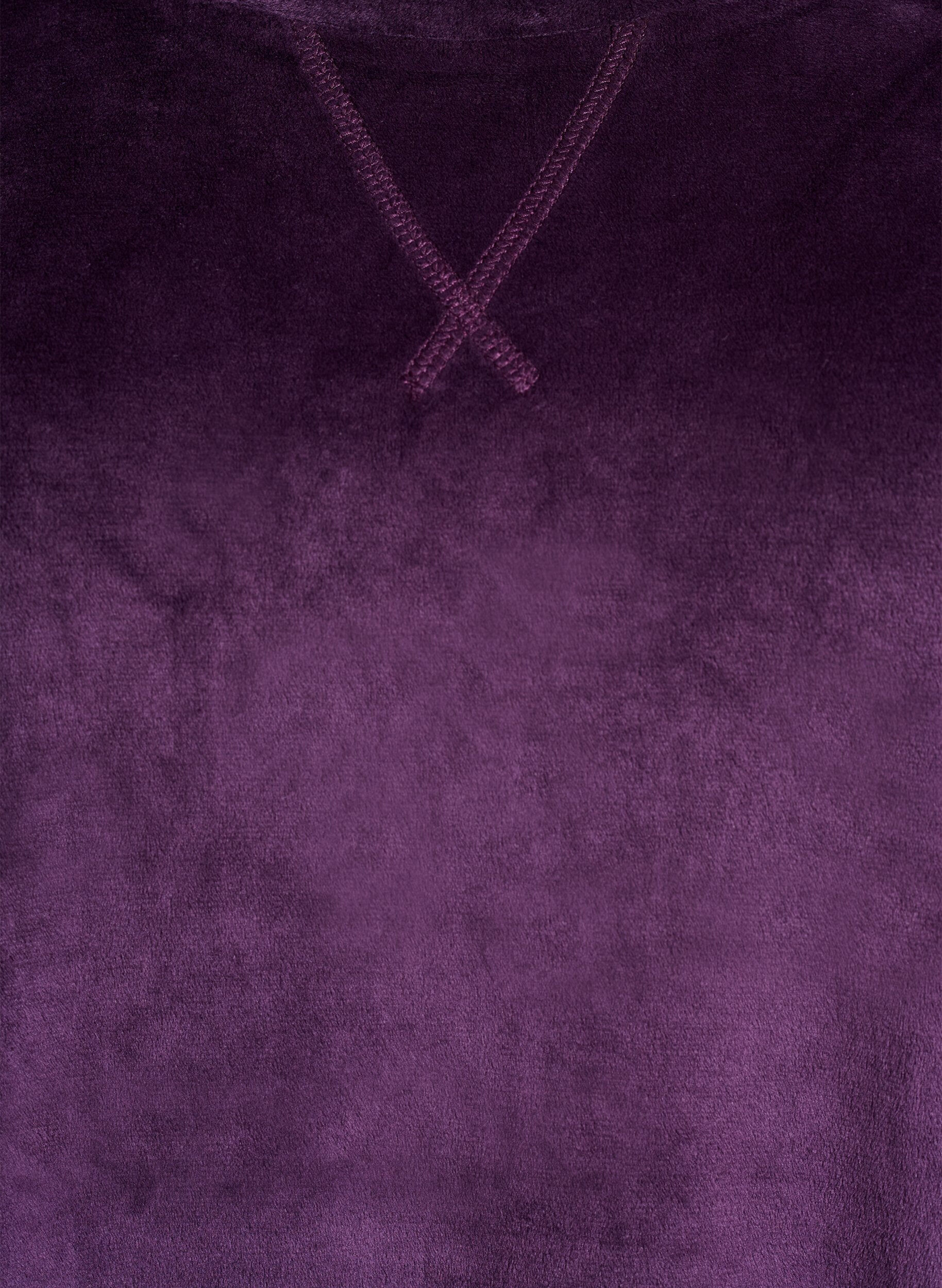 Zizzi Blouse en velours &agrave; manches raglan, Violet, Packshot image number 2