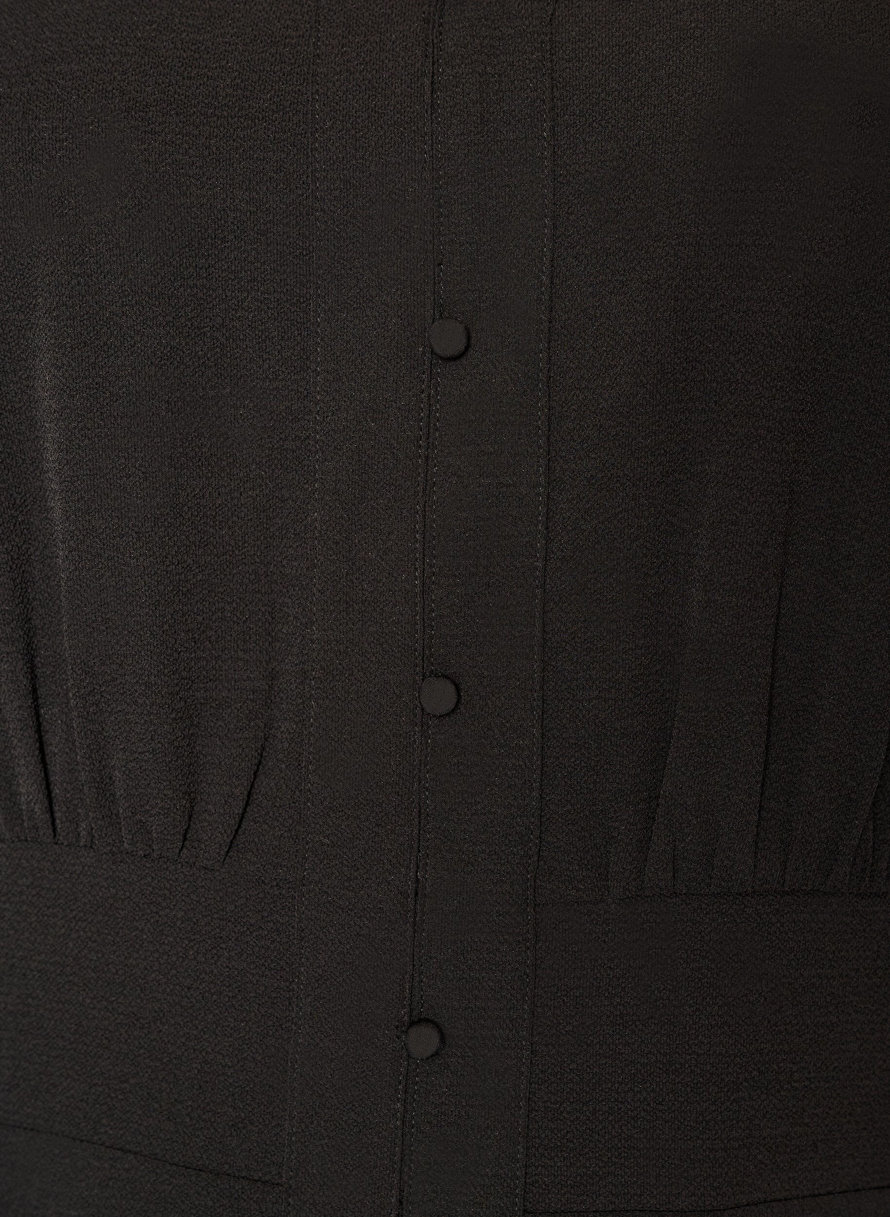 ZizziMidikleid mit Smock und Zierkn&ouml;pfen, Schwarz, Packshot image number 2