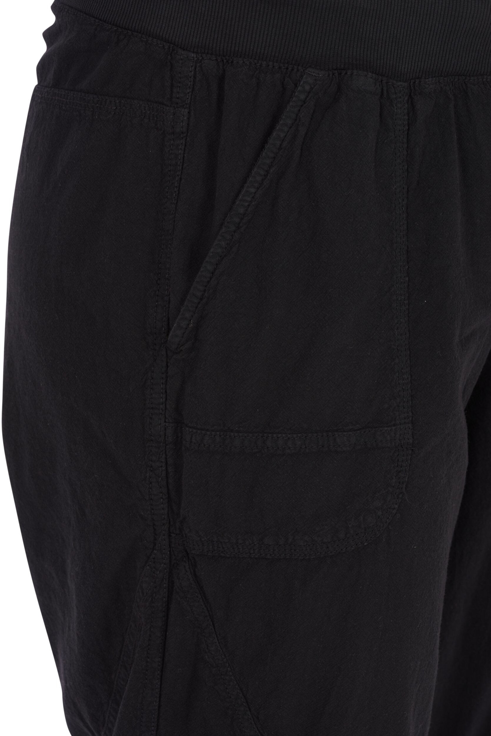 Zizzi Lockere Caprihose aus Baumwolle, Schwarz, Packshot image number 2