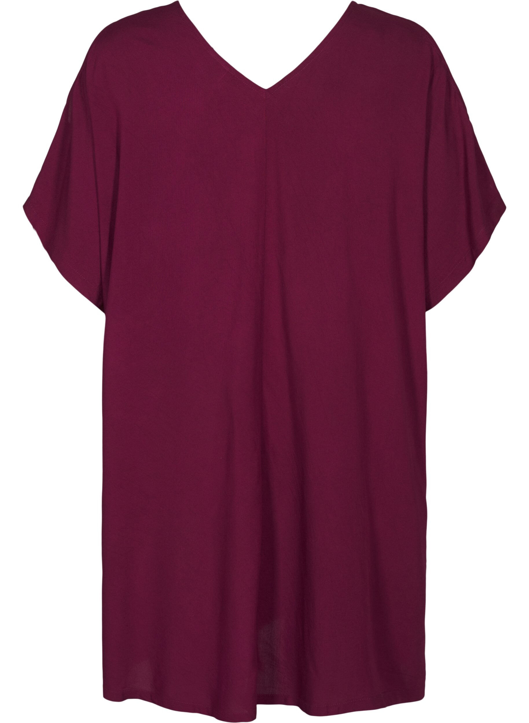 Zizzi Strandkleid aus Viskose mit Schulterdetail, Rot, Packshot image number 1