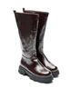 Hoher Stiefel mit leicht strukturierter Optik, Braun, Packshot image number 1