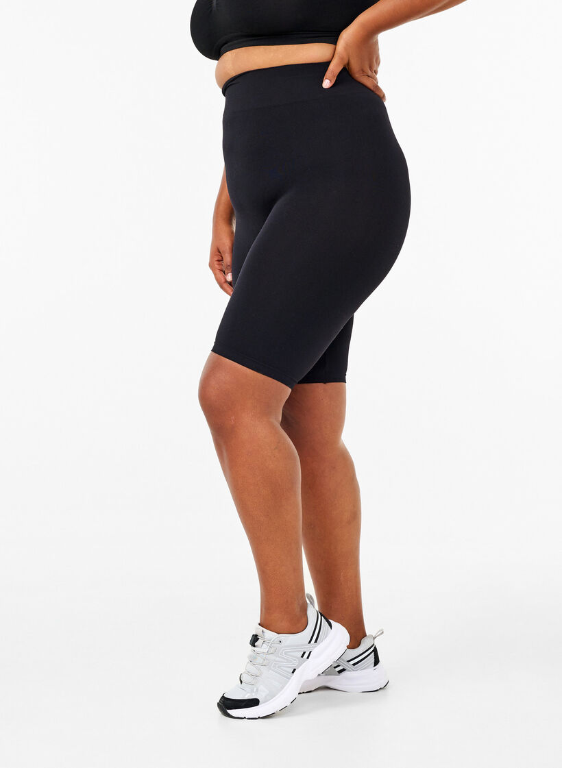 Nahtlose Radlerhose, Schwarz, Model image number 0