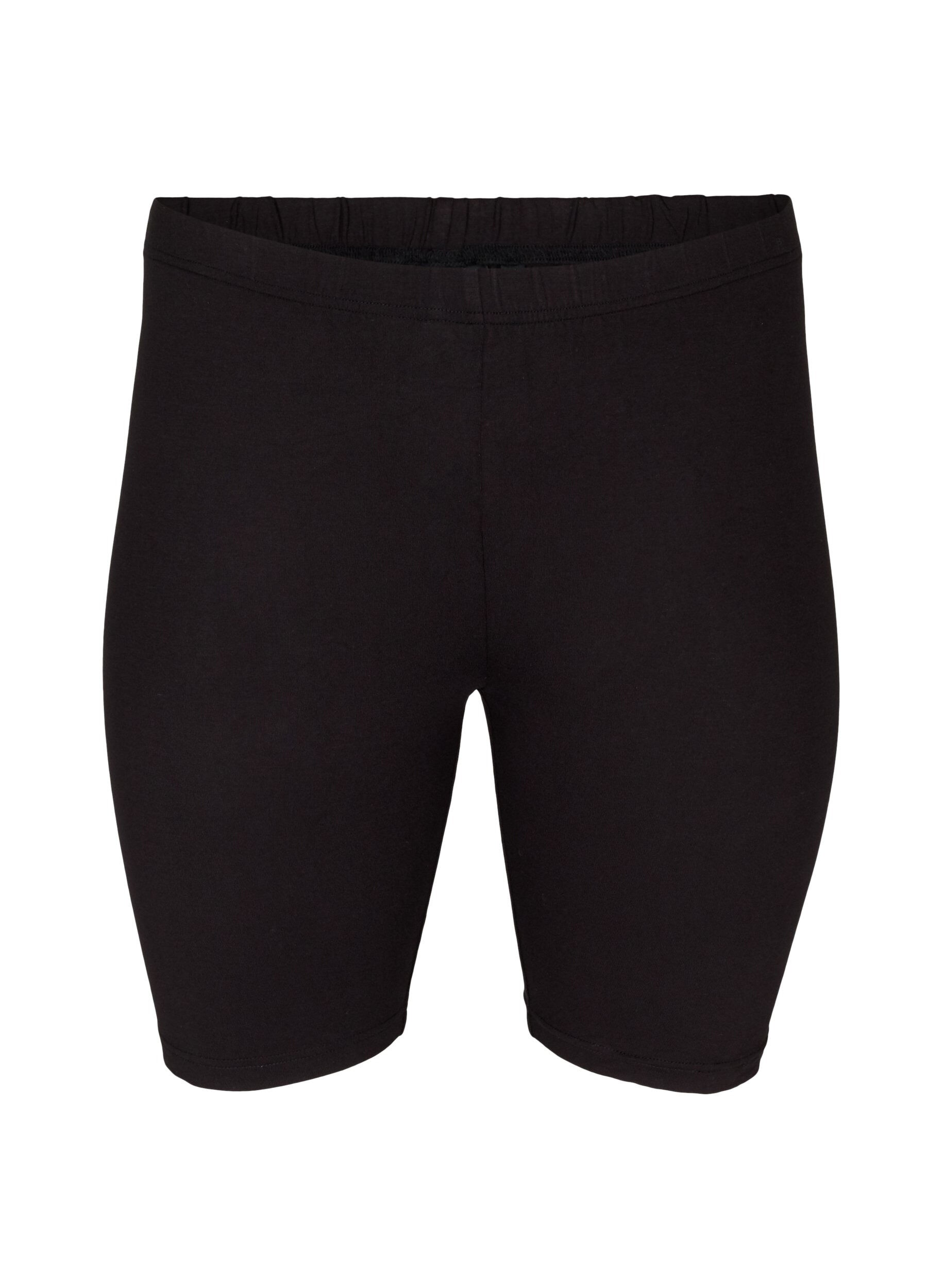 Zizzi Einfarbige Basic Radlershorts, Schwarz, Packshot image number 0