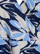 Geblümtes Wickelkleid mit kurzen Ärmeln, Blau, Packshot image number 2