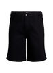 Locker sitzende Jeansshorts mit hoher Taille, Schwarz, Packshot image number 0