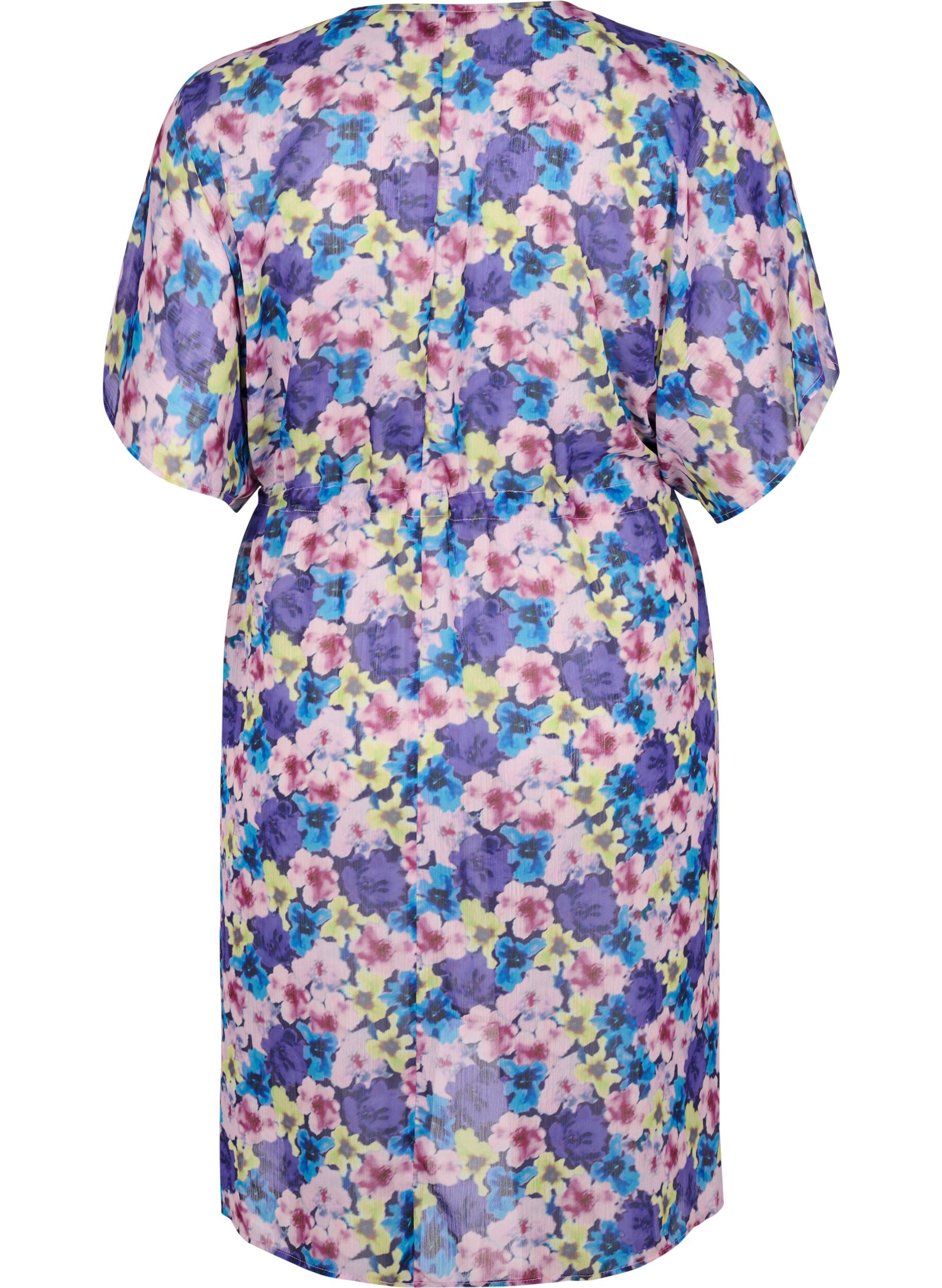 Zizzi Strand-Kimono mit Druck, Blau, Packshot image number 1