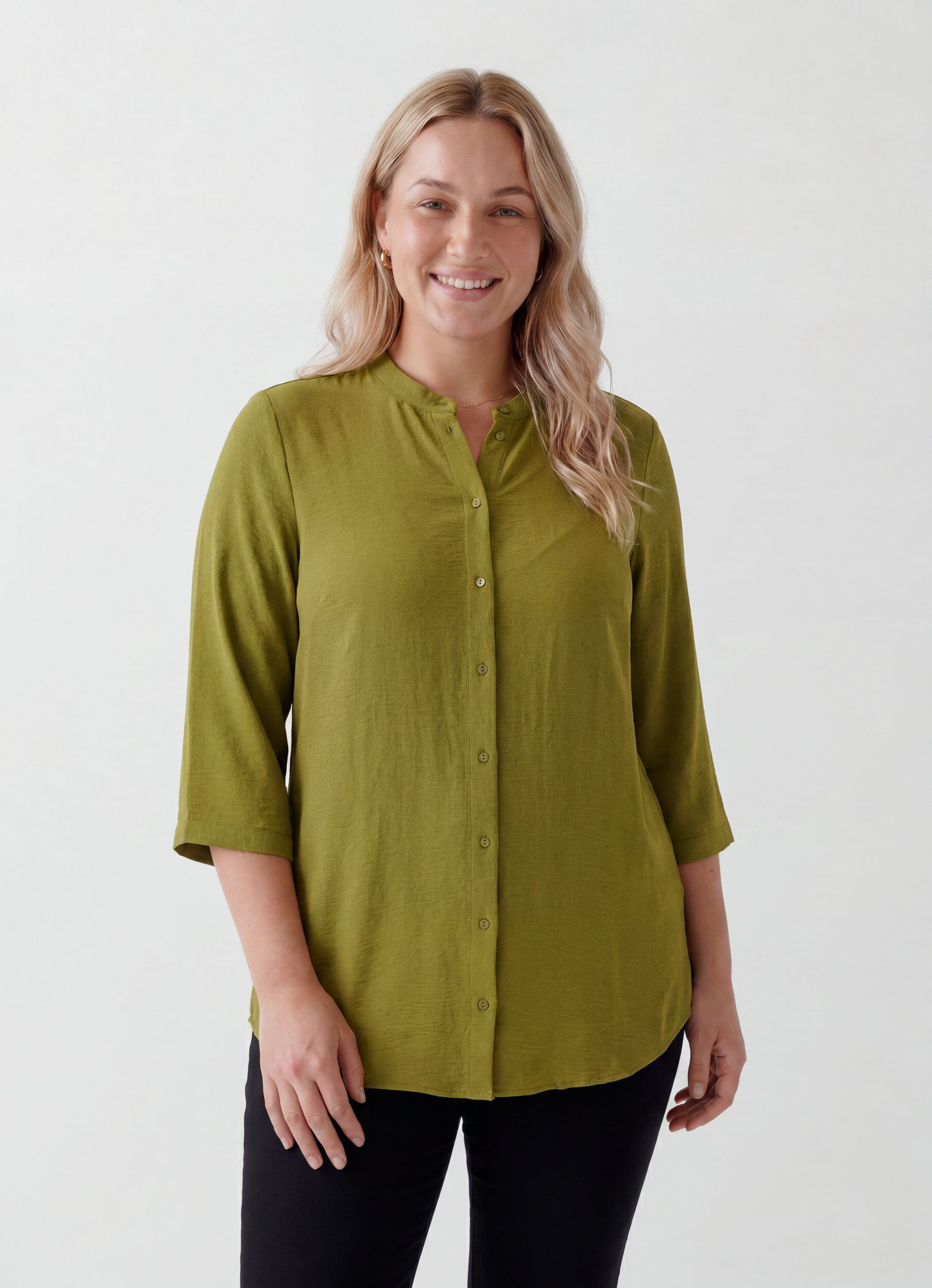 Tunique avec manches 3/4, Vert, Model