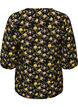 Gemusterte Bluse aus Viskose mit 3/4-&Auml;rmeln, Schwarz, Packshot image number 1