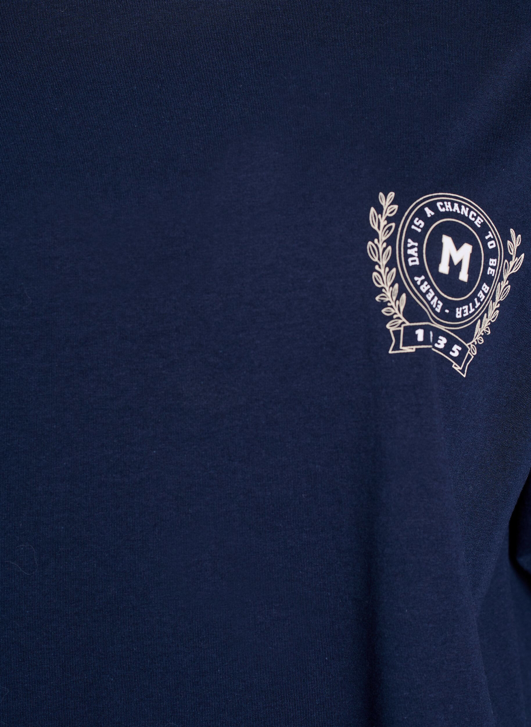 Zizzi T-shirt oversize avec impression au dos, Bleu, Packshot image number 2