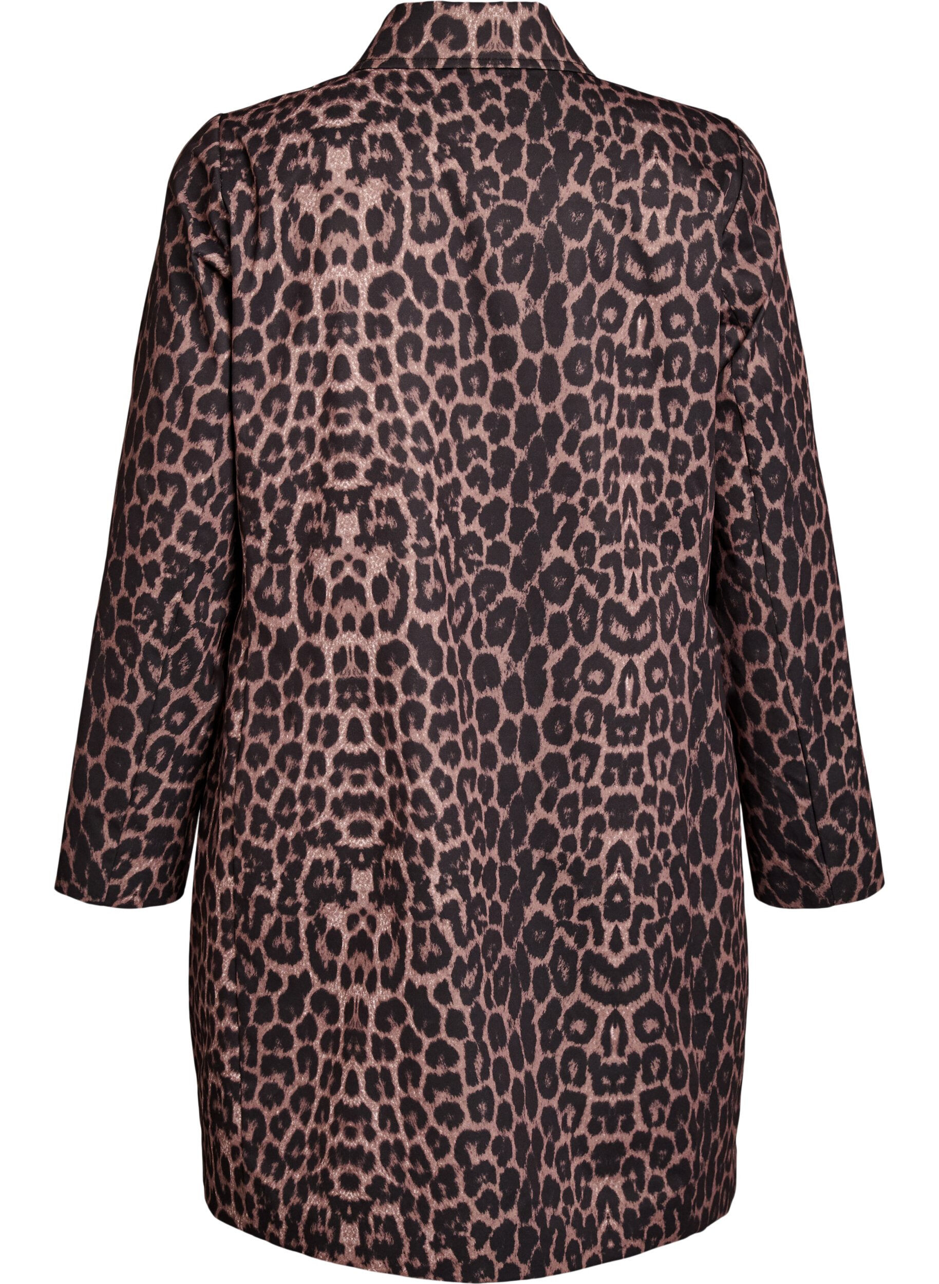 Zizzi Leopardenmuster-Mantel, Braun, Packshot image number 1