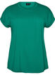 T-shirt &agrave; manches courtes en coton m&eacute;lang&eacute;, Vert, Packshot image number 0