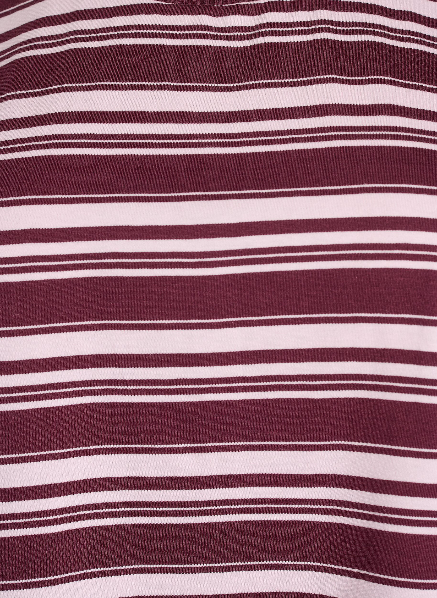 ZizziKastiges T-Shirt mit Streifenmuster, Rot, Packshot image number 2
