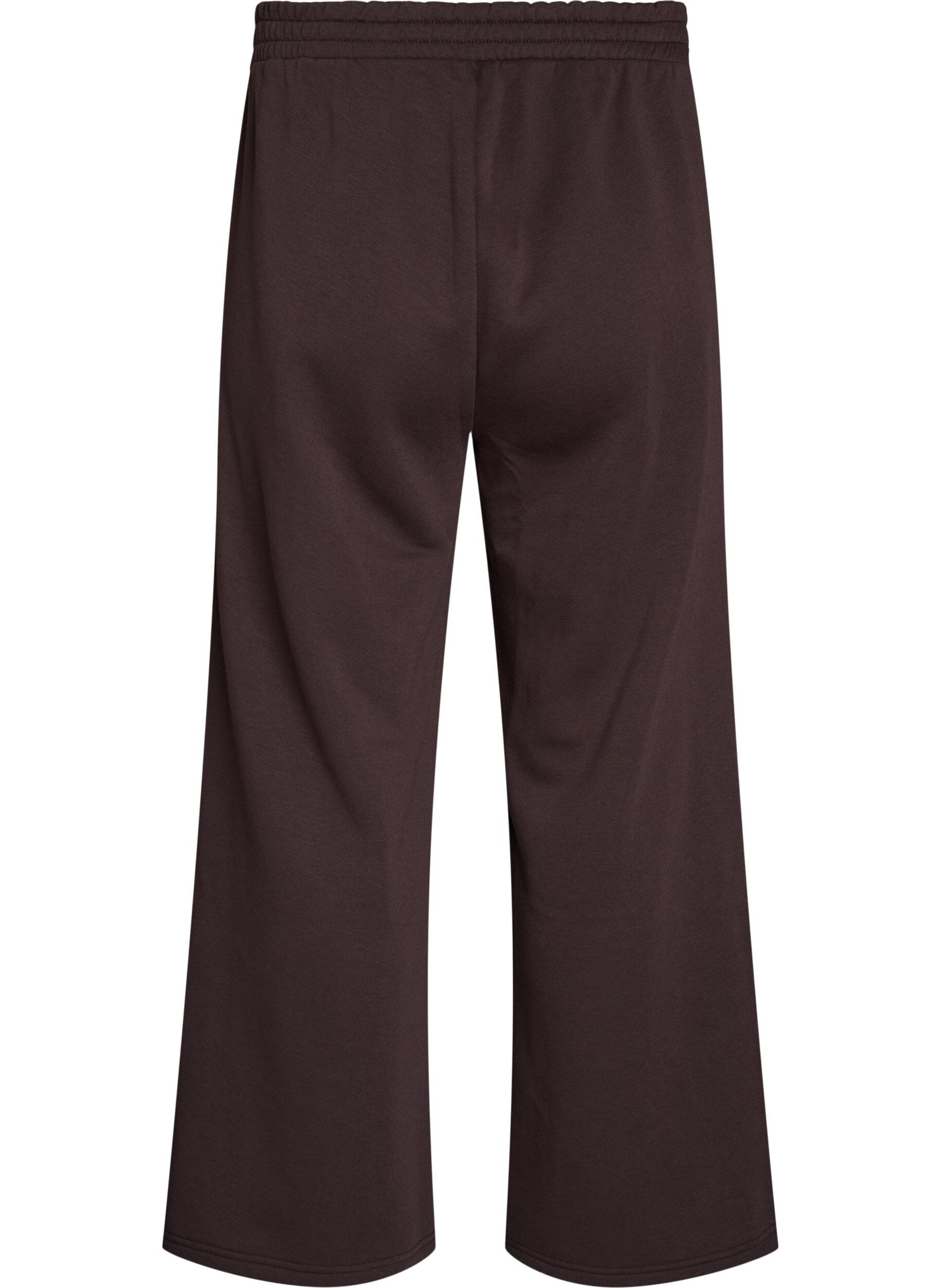 ZizziPantalon de jogging taille haute avec coupe ample, Marron, Packshot image number 1