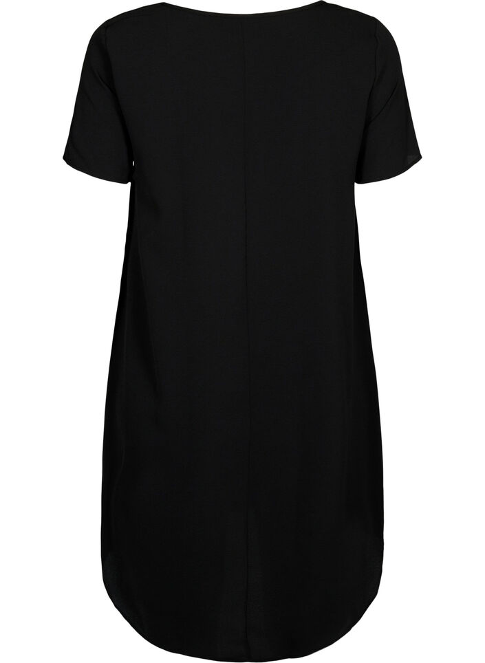Kleid mit kurzen &Auml;rmeln, Schwarz, Packshot image number 1