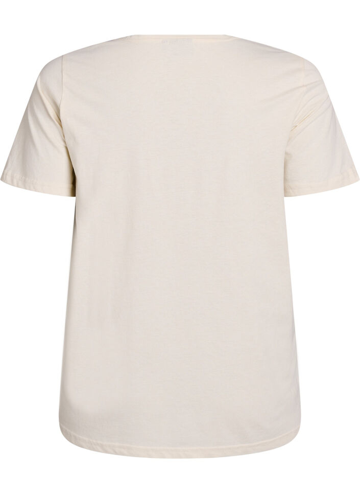 T-Shirt mit Print, Vanille, Packshot image number 1