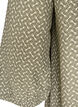 Blouse imprim&eacute;e en viscose avec manches 3/4, Vert Kaki, Packshot image number 3