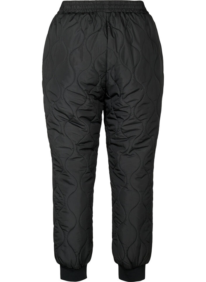 Gesteppte Thermohosen, Black, Packshot image number 1