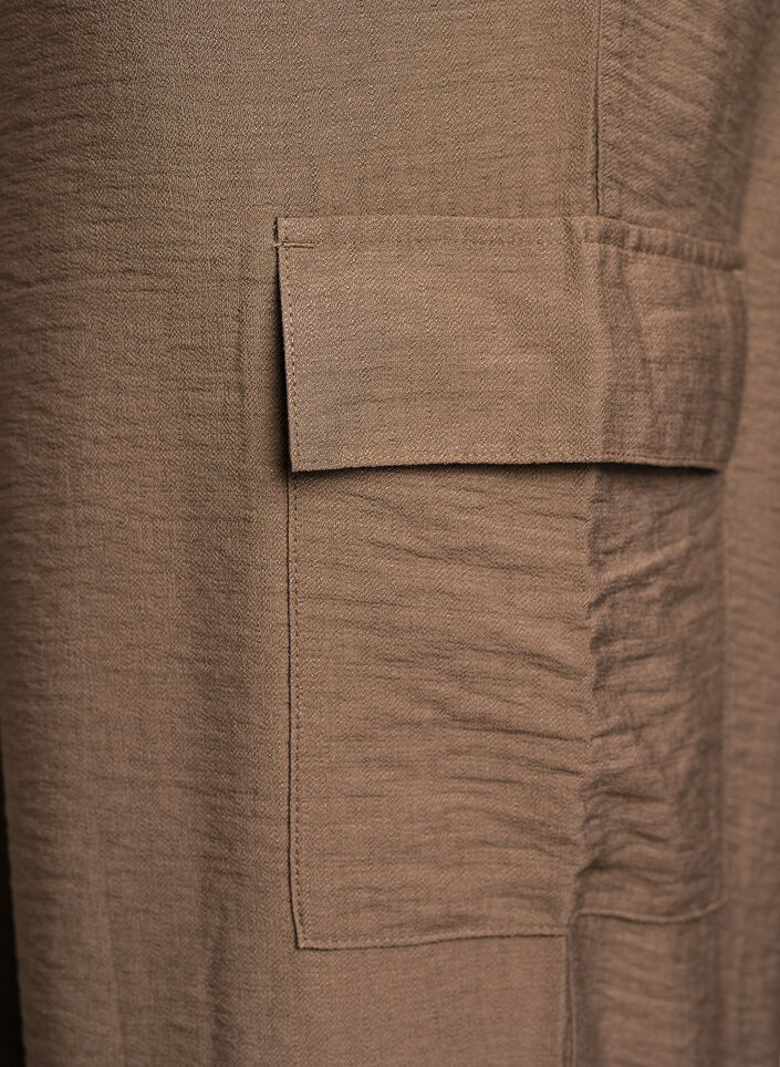 Cargohose mit hoher Taille, Beige, Packshot image number 3