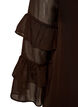 Robe courte avec manches transparentes &agrave; volants, Marron, Packshot image number 3