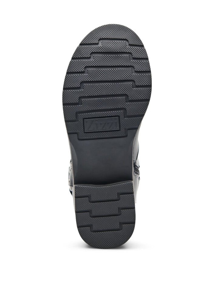 Kurzer Bikerstiefel, Schwarz, Packshot image number 4