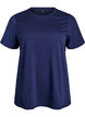 T-shirt basique en coton &agrave; col rond, Bleu, Packshot image number 0