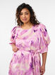 Robes de soir&eacute;e &agrave; manches courtes avec ceinture &agrave; n&oelig;ud, Violet, Model image number 2