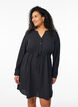 Knielanges Kleid mit Bindegürtel, Schwarz, Model image number 0