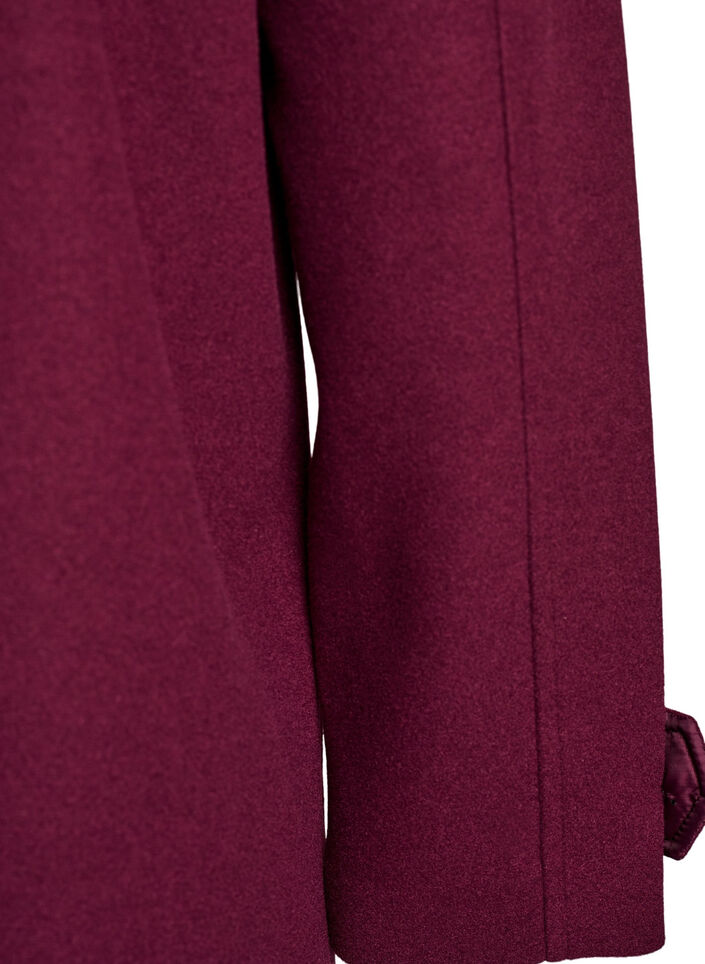Kurzmantel mit zweireihiger Knopfleiste, Dunkles Bordeaux, Packshot image number 3
