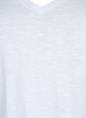 Kurz&auml;rmeliges Basic T-Shirt mit V-Ausschnitt, Wei&szlig;, Packshot image number 2