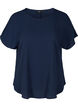 Bluse mit kurzen &Auml;rmeln und Rundhalsausschnitt, Blau, Packshot image number 0