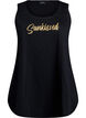 Top en coton avec forme en A, Noir, Packshot image number 0