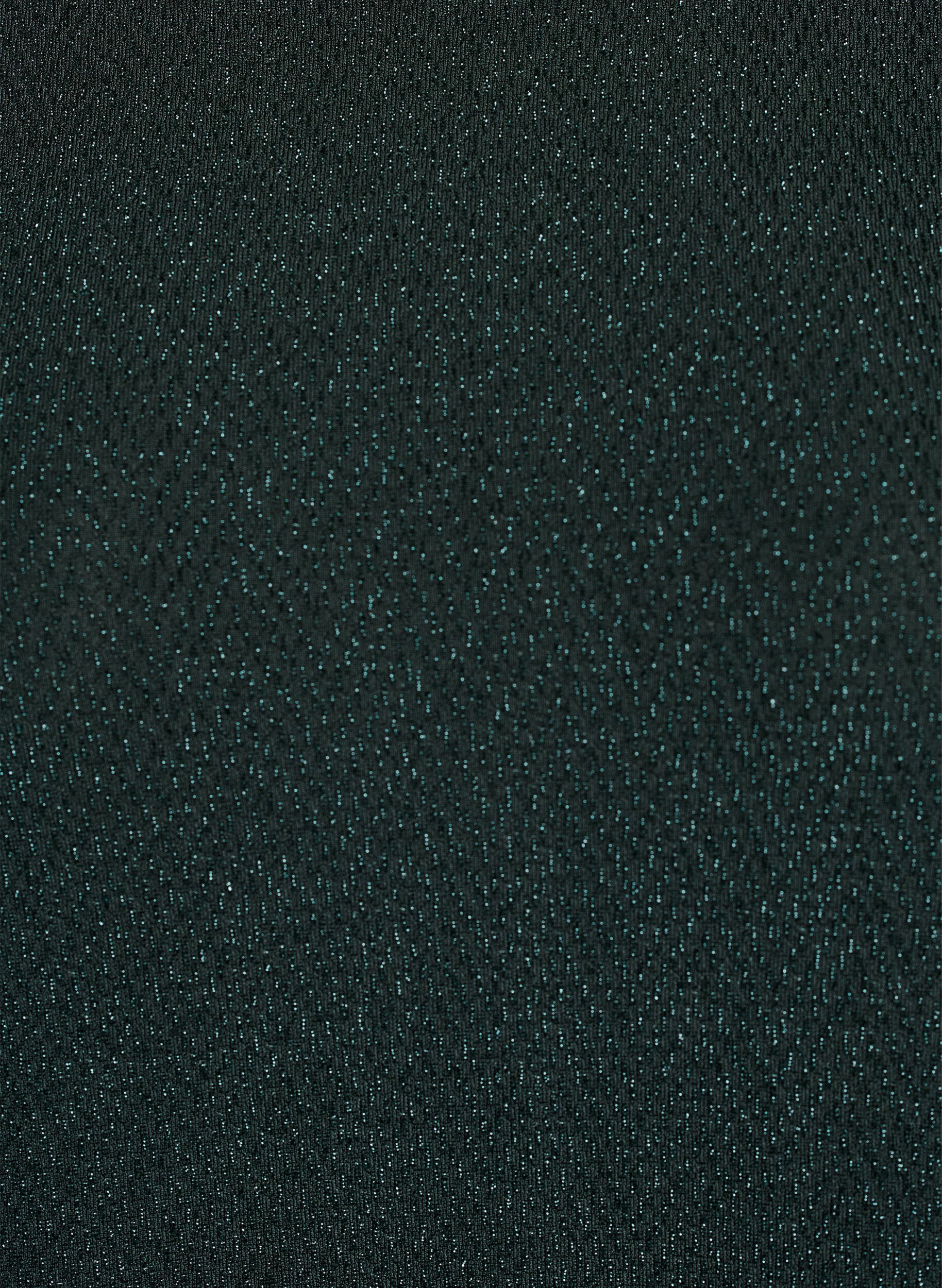 Zizzi Blouse &agrave; motif paillet&eacute; et manches 3/4, Vert fonc&eacute;, Packshot image number 2