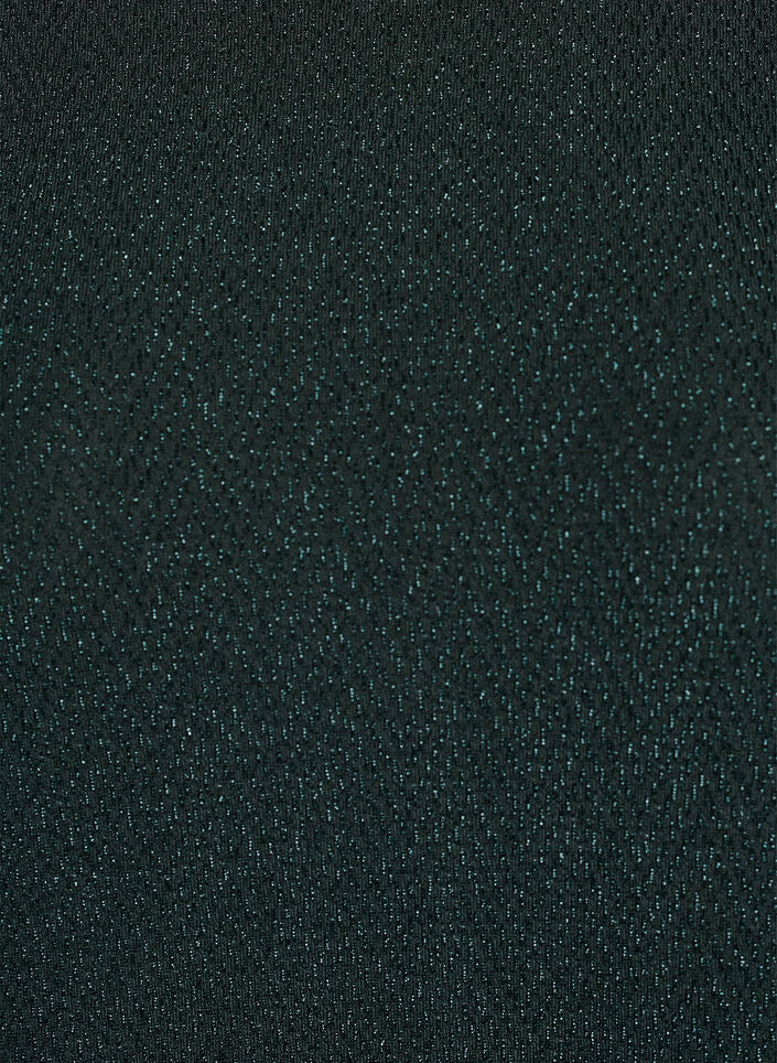 Blouse à motif pailleté et manches 3/4, Vert foncé, Packshot image number 2