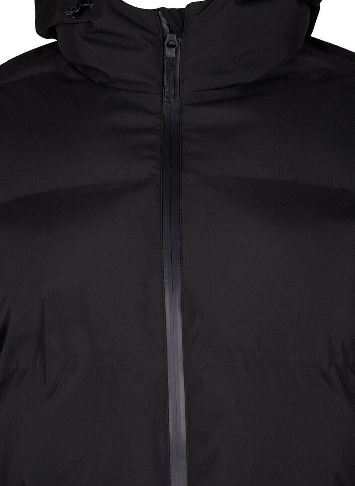 Manteau d'hiver long et matelass&eacute; avec capuche, Noir, Packshot image number 2