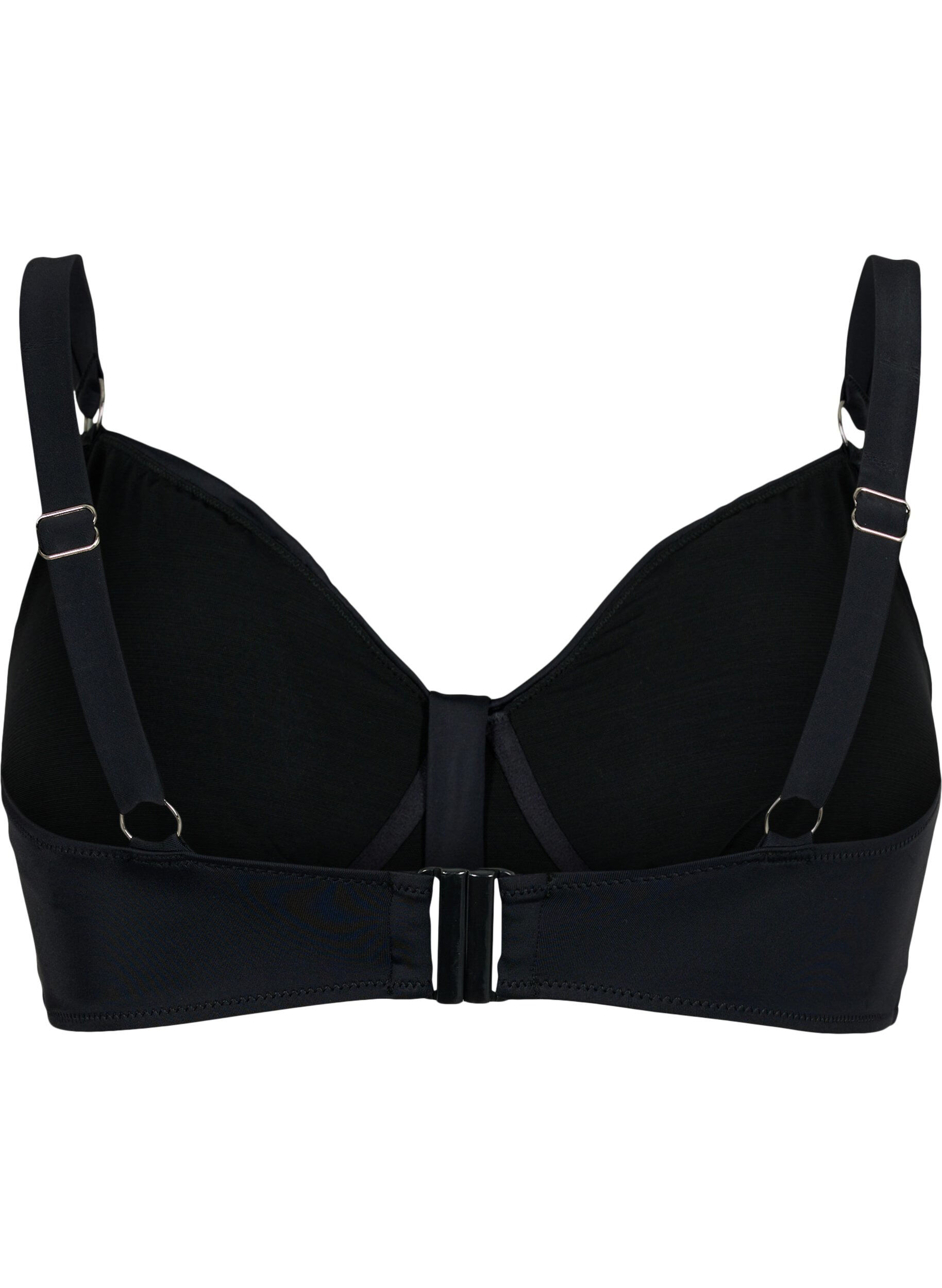 ZizziBikini-BH mit B&uuml;gel und Drapierung, Schwarz, Packshot image number 1