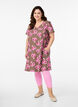Kurzes A-Linien-Kleid mit floralem Print, Braun, Model image number 1
