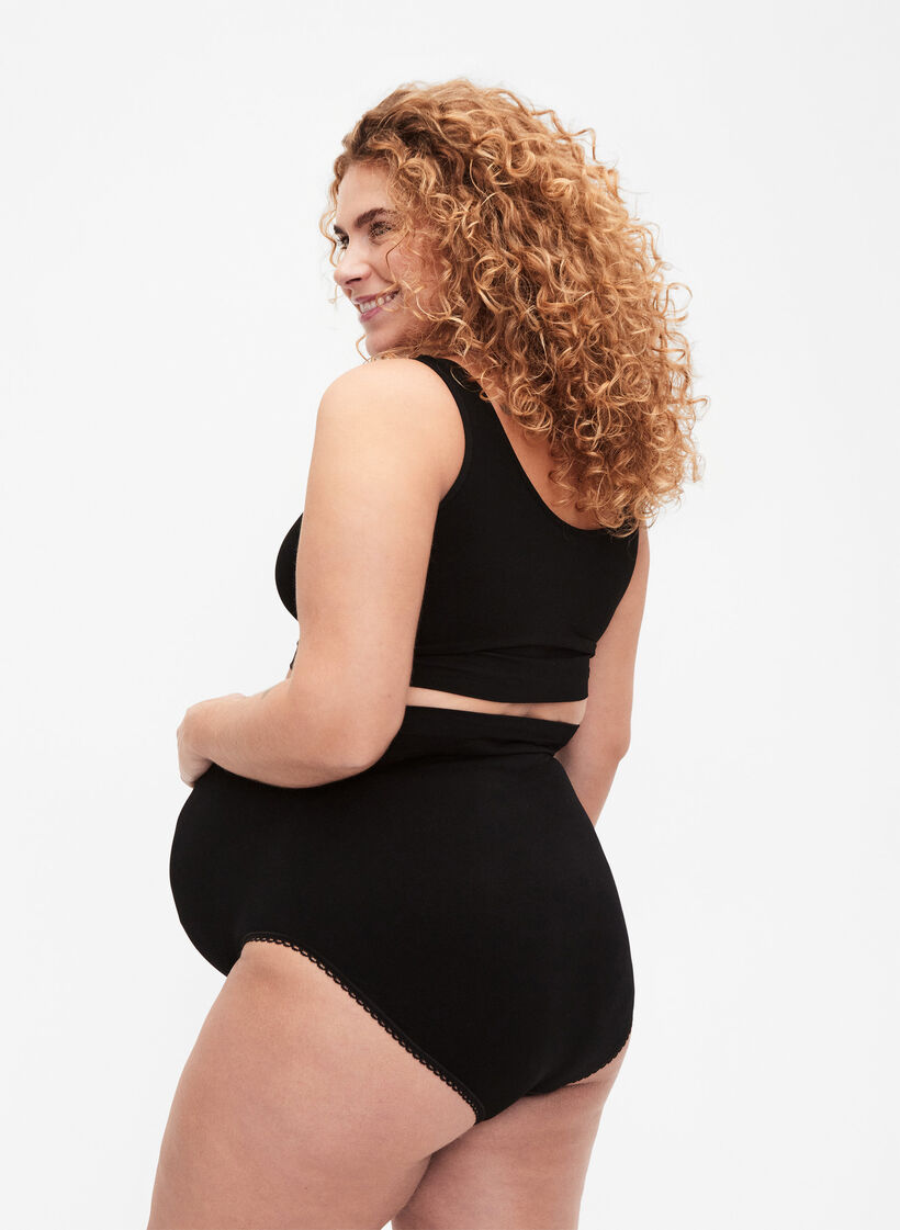 Culottes de maternit&eacute; sans coutures, Noir, Model image number 1