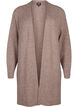 FLASH - Cardigan à manches longues avec fentes latérales, Brown Lentil Melange, Packshot image number 0