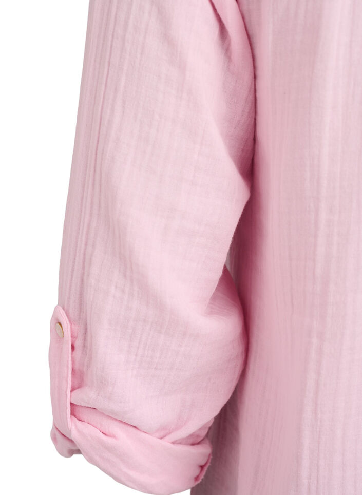 Blouse en mousseline de coton avec broderie anglaise, Rose, Packshot image number 3