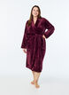 Morgenmantel aus weichem Velours mit Taschen, Dunkles Bordeaux, Model image number 0
