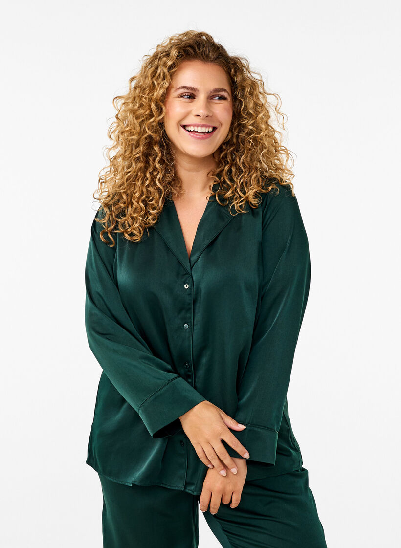 Satin-Nachthemd, Scarab, Model image number 0