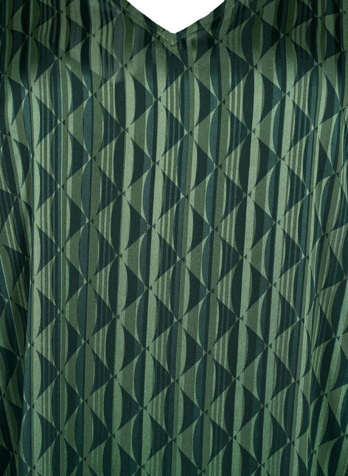 Robes à manches longues avec encolure en V et imprimé, Scarab AOP, Packshot image number 2