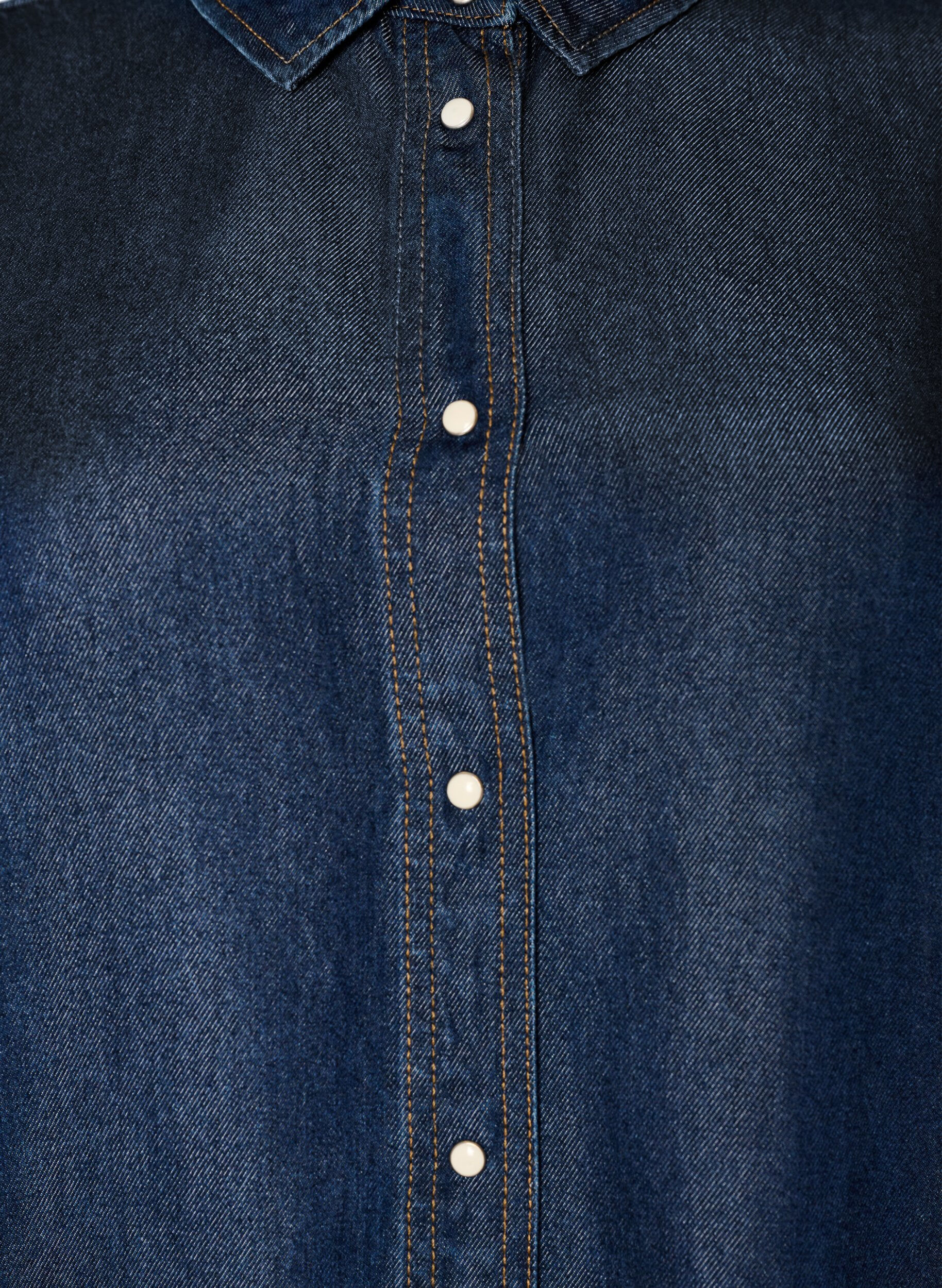 ZizziJeanskleid aus Lyocell mit Kn&ouml;pfen und kurzen &Auml;rmeln, Blau, Packshot image number 2