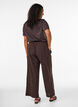 Cordhose mit weitem Bein und hoher Taille, Braun, Model image number 1