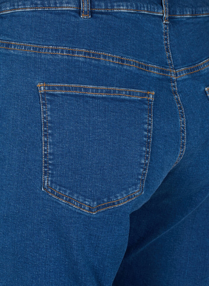 Vera jeans cropped &agrave; coupe droite, Bleu, Packshot image number 3